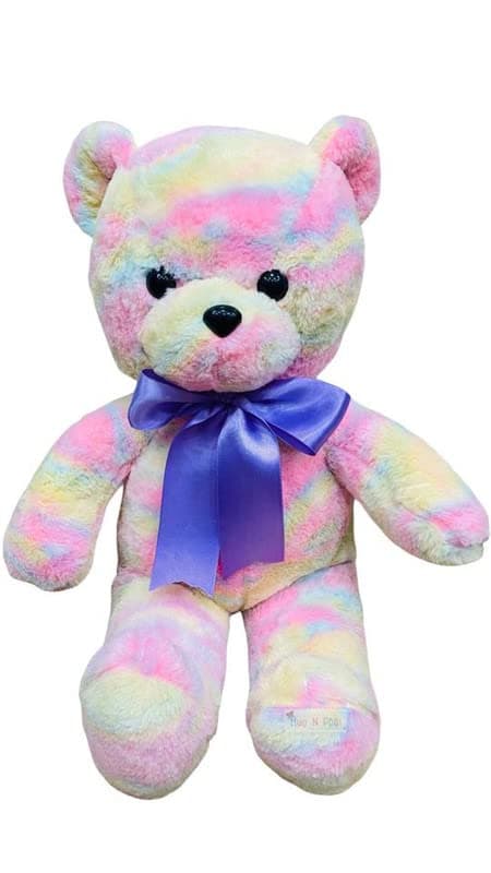 HUG 'n' FEEL SOFT TOYS Super Soft Stuffed Teddy Bear Plush Toy Teddy Bear Cuddly Baby Soft Toy for Girls Birthday Gift Items (60 cm) Rainbow Teddy