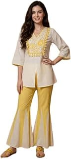 DesiDrape Cotton Khadi Women Kurti With Bottomwear
