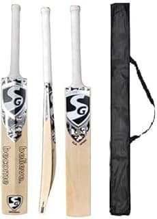 Pro Super Grade Popular Willow Cricket Bat Full Size with Bat Cover for Tennis Ball | Plastic Ball | Rubber Ball (Black)