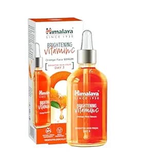 Himalaya Brightening Vitamin C Orange Face Serum | With Vitamin C, Niacinamide & Hyaluronic Acid | Brighter Skin from Day 3 | Dermatologically Tested | 30ml
