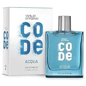 Wild Stone CODE Acqua Eau De Parfum For Men, 100ml Luxury Long Lasting Fragrance, Fresh, Sparkling & Energising Premium Perfume Spray