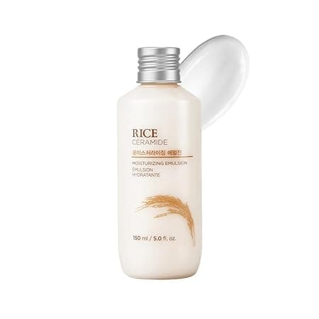 The Face Shop Rice & Ceramide Face Cream 150ml | Barrier Repair Moisturizer for Dry Skin, Intense Hydration & Strengthening | 12Hr Moisture Lock | Korean Skincare