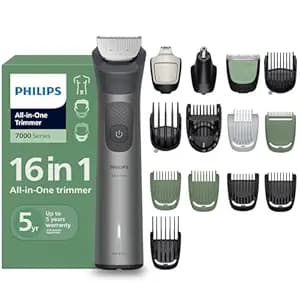 Philips India's No.1 Men's Trimmer* | 16-in-1 Trimmer | BeardSense Technology | Precision Trimming | Face, Hair, Body, Private Parts | IPX7 Waterproof | 5 yrs warranty* | 120 Min Runtime | MG7931