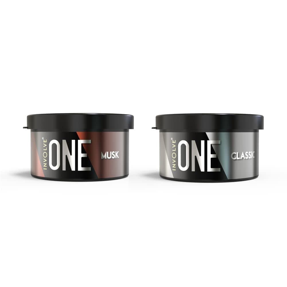 Involve ONE Musk Organic Car Perfume & Involve ONE Classic (Arabic oudh) Fragrance Organic Car Perfume - Combo | Car Accessories interior | car perfumes and fresheners