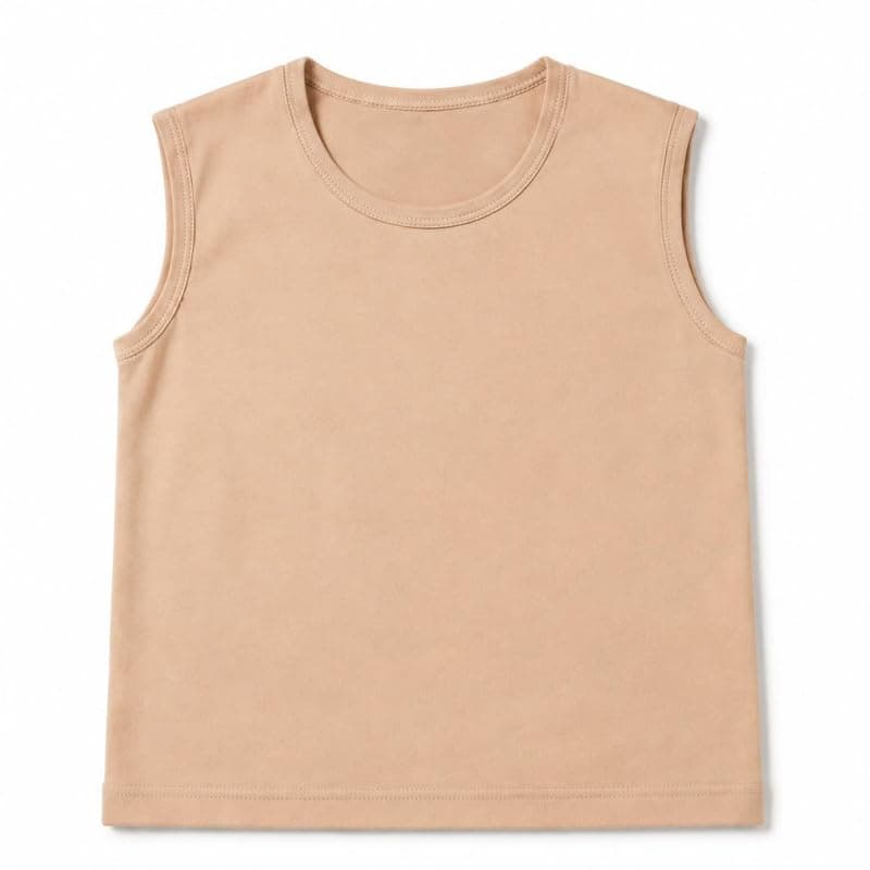 Raj Fancy Dresses Skin Colour Sleeveless T-Shirt for Kids | Inner Base Wear for Krishna Jewellery, Kanha Costume & Janmashtami Fancy Dress