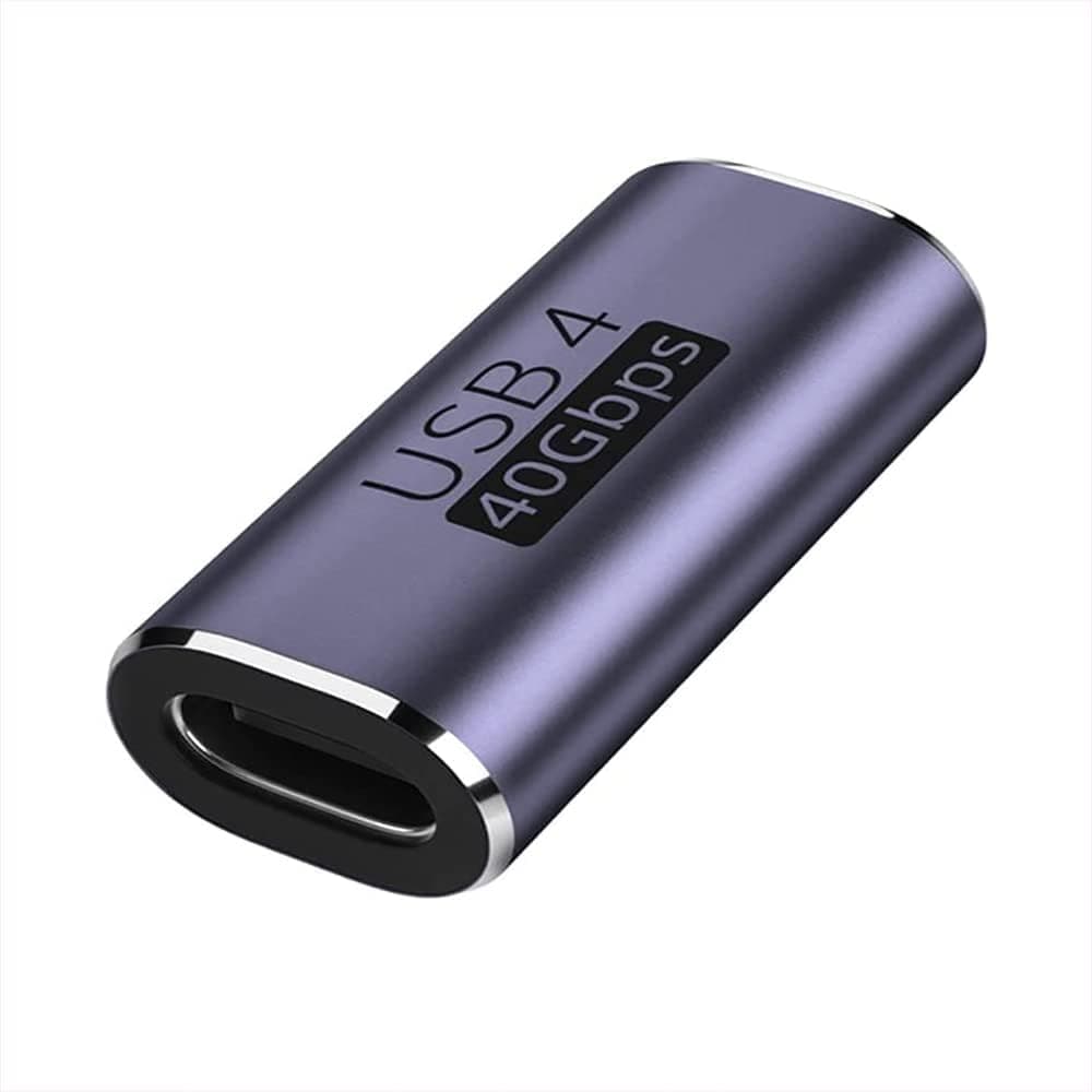 Tobo USB C Female to Female Adapter, USB Type C Connector Extender Coupler Support 100W, 40Gbps, 8K@60Hz for Thunderbolt 4/3, Laptop, Phones and More Type C Devices(TD-941C, Pack-of-1)