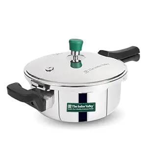 The Indus Valley Triply Stainless Steel 3.5 litres Pressure Cooker/Pressure Pan - Outer Lid | Also Use As Deep Fry Pan | Induction Friendly | ISI-Certified |3-Layer Body| 5 Years Warranty