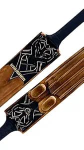 KHANNA Krusher | Premium Willow | Box Cricket Bat | Burn Bat | 35 Inches