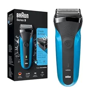 Braun Series 3 310s Electric Shaver for Men, Wet & Dry Shave, Rechargeable, Sensitive Skin Comfort, Waterproof, Braun Electric Shaver, Advanced German Engineering, Cordless