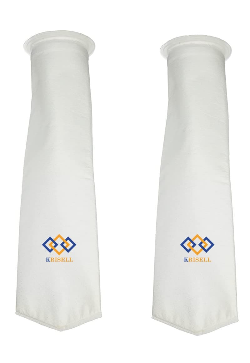 KRISELL Sediment Filter FB-20-5M, Filter Bag 5 Micron for Filtering Sand, Dirt, Rust from Water (20 inch, PP, White, Pack of 2)