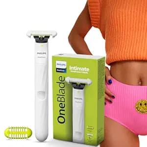 Philips OneBlade Intimate 2-in-1 Trimmer for Women | Painless Hair Removal with Patented Skin-Safe Tech | Bikini, Underarm & Body Trimmer | Sensitive Skin Tested | No post shave irritation | QP1924/20