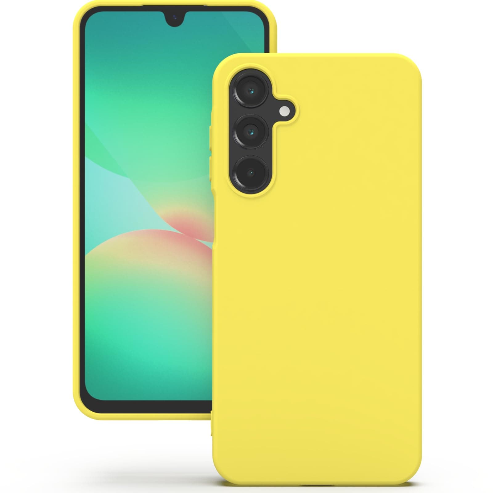 YATWIN Silicone Back Case for Samsung Galaxy A26, Soft-Touch Phone Back Cover for Samsung Galaxy A26 - Yellow
