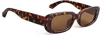 Dervin UV Protected Rectanglular Retro Driving Narrow Square Frame Sunglasses for Women