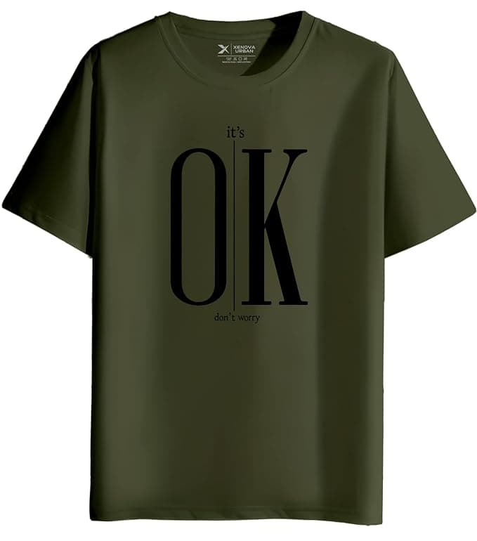XENOVAURBAN Men's Cotton Printed Regular Fit T-Shirt | Stylish Round Neck Graphic Tshirt - RN-MIX1