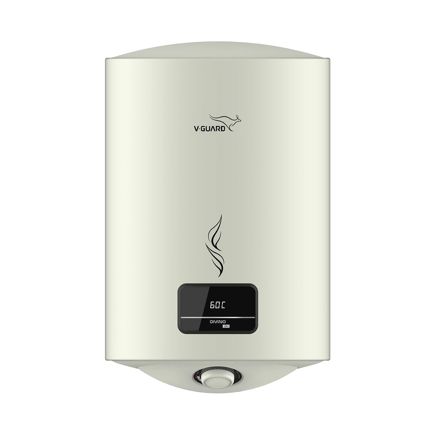 V-Guard Divino DG Geyser 15 Litre Water Heater with Digital Display | Suitable for Hard Water | High Energy Efficiency | Advanced 4 layered Safety | 5 Year Inner Tank Warranty by V-Guard