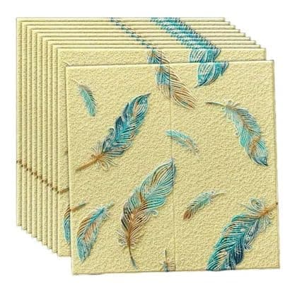 Barebeauty 3D Wall Panel Wallpaper, Self Adhesive PE Foam Brick Sticker, Waterproof Wall Covering for Home Decor, 70 x 70 cm (Pack of 8, 42.16 Sq. Ft. Approx)