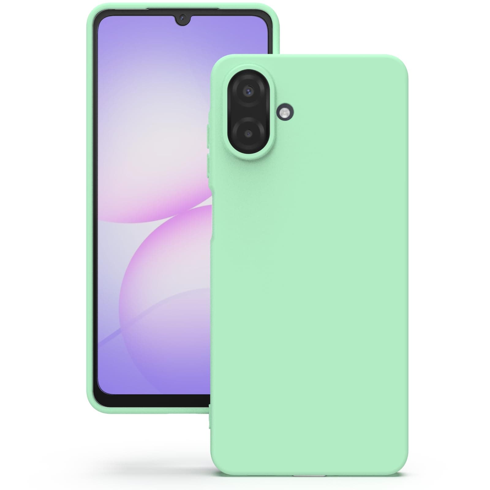 YATWIN Silicone Case for Samsung Galaxy A07 4G, Soft-Touch, Shockproof, DustProof, Antiskid Phone Cover for Samsung Galaxy A07 4G - Light Cyan