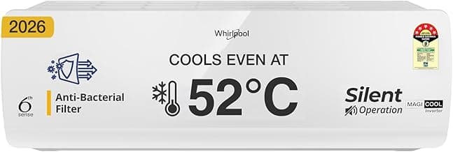 Whirlpool 1.5 Ton 5 Star, New star rated, Magicool Inverter Split AC (MAGICOOL 15T 5S INV CNV S6K3PP0, Copper, Convertible 4-in-1 Cooling Mode, HD Filter White)