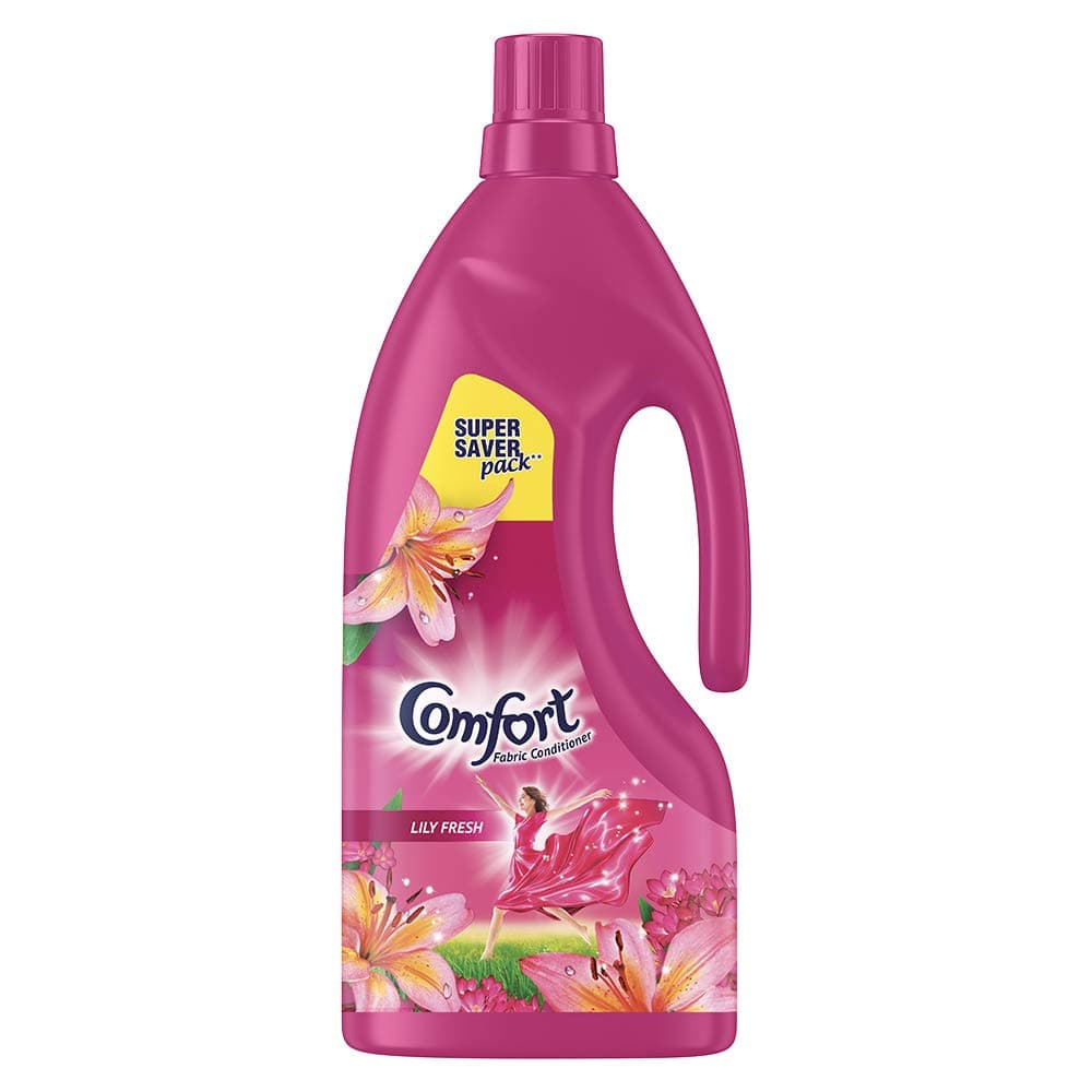 Comfort Lily Fresh Fabric Conditioner 1.5 L|| After Wash Liquid Fabric Softener (Super Saver Offer Pack) - For Softness|| Shine & Long Lasting Freshness