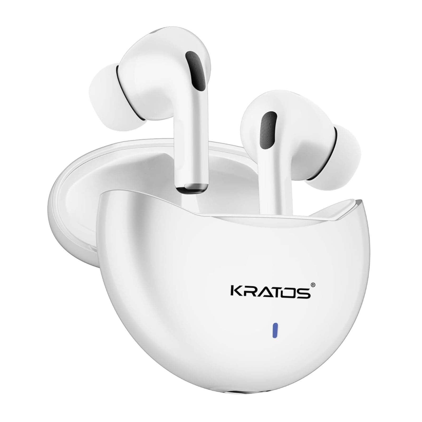 Kratos TW02 Ear Buds Wireless with 60H Playtime, Noise Isolation & Clear Calls, Bluetooth Earbuds with Voice Assistant, Ear Buds with Bluetooth V 5.3 & with Type C Fast Charging, IPX5 TWS Earphones