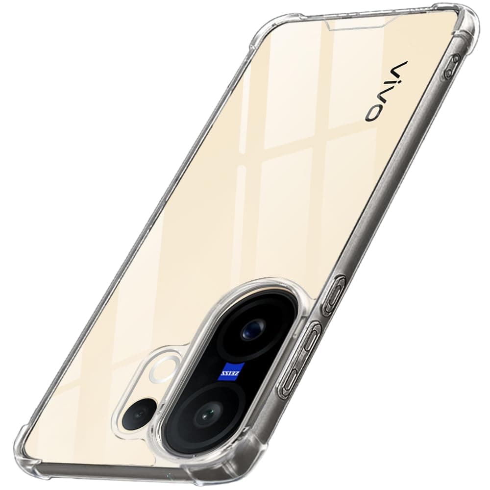 TheGiftKart Crystal Clear Back Cover Case for Vivo X200 FE 5G | Shock Proof 360° Protection | Hard Clear Back Cover Case for Vivo X200 FE 5G (PC & TPU, Transparent Bumper)