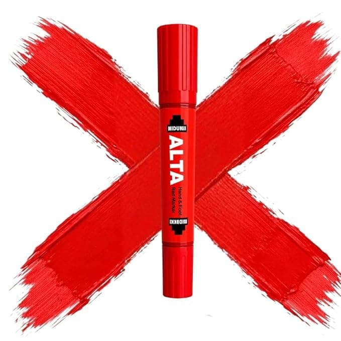 Alta Dance Precision Double-Tip Pen, Red Colour, for Classical Dance Hand and Foot Decoration