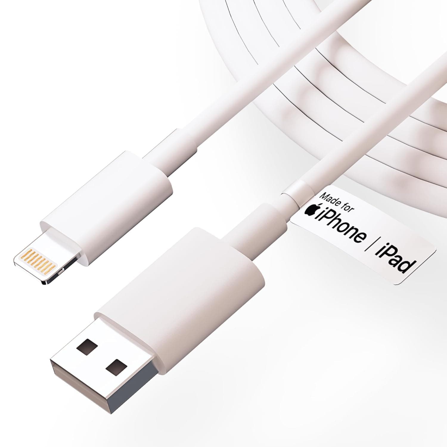 Sounce USB to Lightning Cable, MFi Certified for iPhone & iPad, White