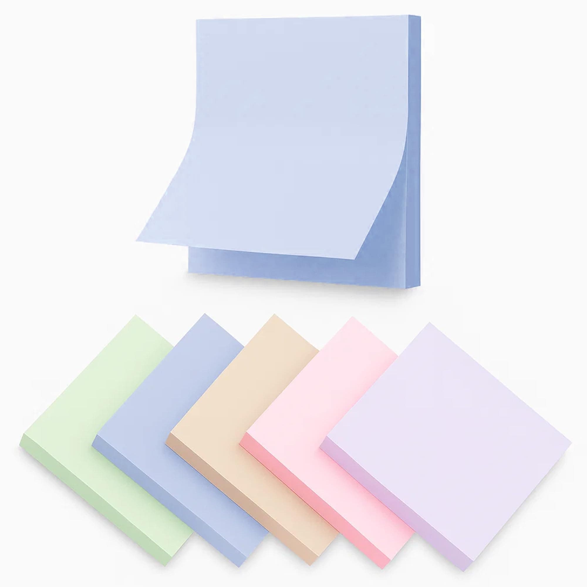 Macaron Sticky Notes - 400 Sheets, Strong Adhesive, Self-Stick, Vibrant Multi-Color, Ideal for Notes, Organization, and Reminders, 7.6 cm x 7.6 cm