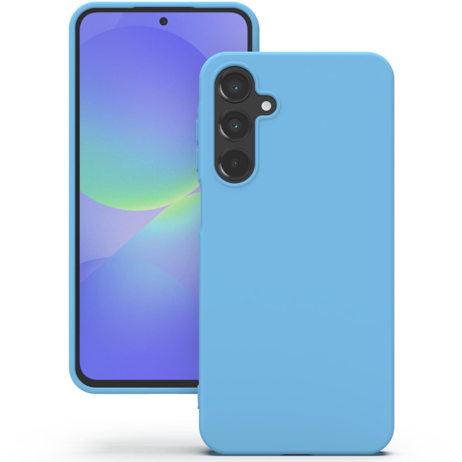 YATWIN Silicone Back Case for Samsung Galaxy A36, Soft-Touch Phone Back Cover for Samsung Galaxy A36 - Sky Blue