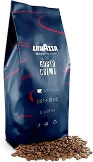 Lavazza Gusto Crema, Roasted Coffee Beans Bag, 500G With Medium Dark Roast