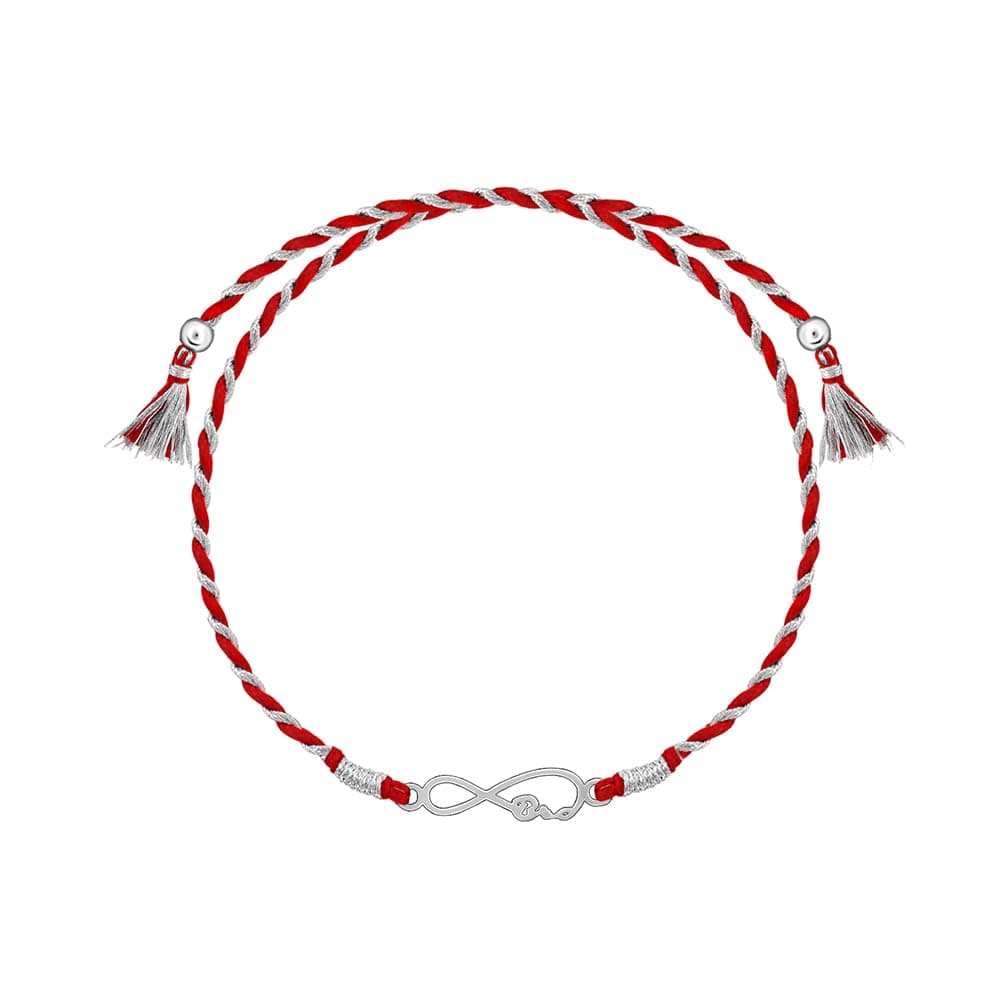 GIVA 925 Silver Infinite Rakhi|Raksha Bandhan Rakhi for Brother | Gift for Men & Boys| With Certificate of Authenticity and 925 Stamp