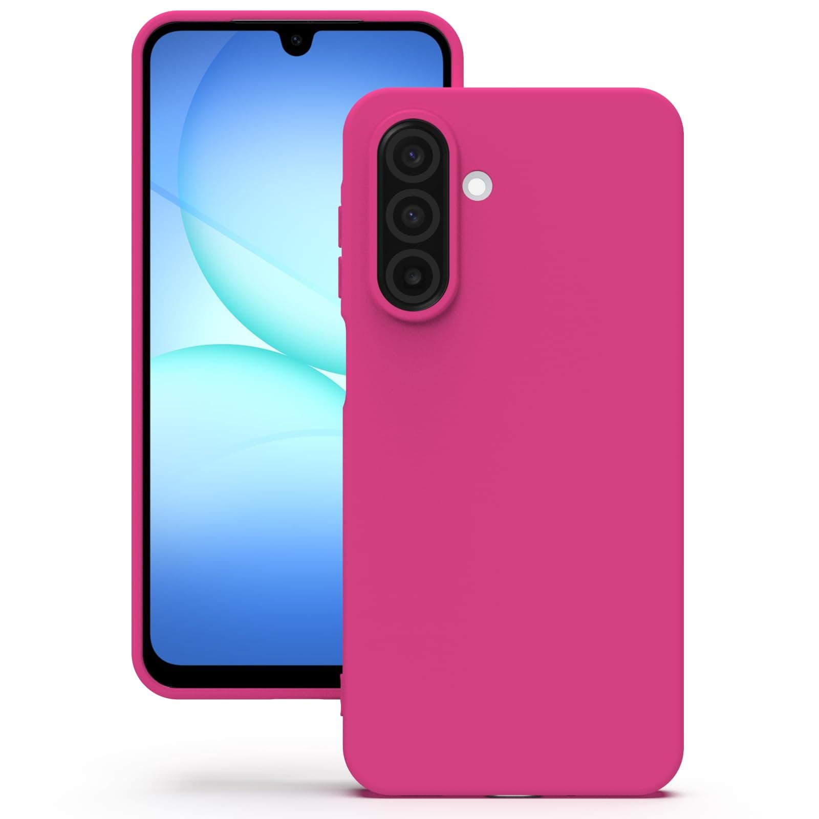 YATWIN Silicone Case for Samsung Galaxy A17 4g/5g, Soft-Touch, Shockproof, DustProof, Antiskid Phone Cover for Samsung Galaxy A17 4g/5g - Magenta