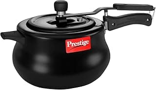 Prestige 5 Litre Hard Anodised Nakshatra Plus Svachh Innerlid Pressure Cooker|Deep lid for spillage control|Gas & Induction Compatible|Metallic Safety Plug|5 years warranty|ISI Certified