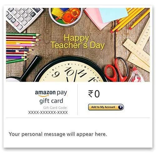 Happy Teacher's Day (School Days) - Amazon Pay eGift Card