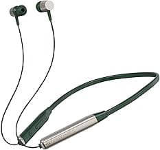 Zebronics in-Ear Wireless Neckband, 20Hrs Playback, Rapid Charging, 10mm Drivers, ENC, Gaming Mode, Dual Pairing, BT v6.0, Magnetic Earbuds, Type-C Charging (Metallic Green)