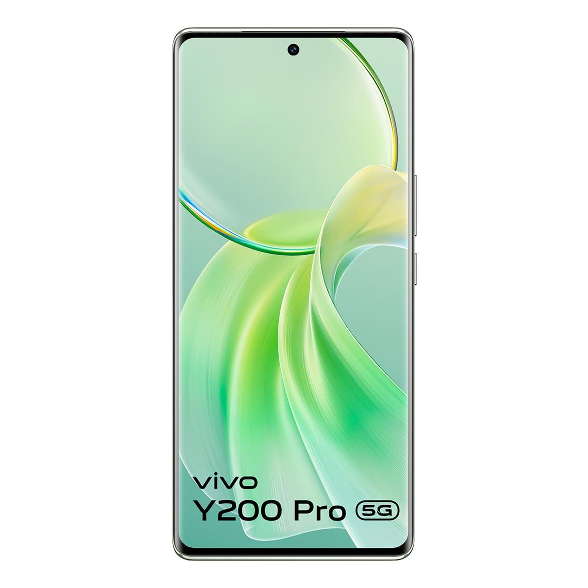 vivo Y200 Pro 5G (Silk Green, 8GB RAM, 128GB Storage) with No Cost EMI/Additional Exchange Offers | 3D Curved AMOLED Display