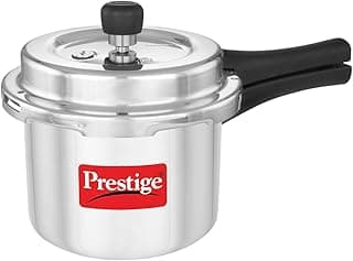Prestige 3 Litre Aluminium Popular Plus Svachh Outerlid Pressure Cooker|Deep Lid for spillage Control|Virgin Aluminium|Gas & Induction Compatible|Gasket Release System|5 years warranty|ISI Certified