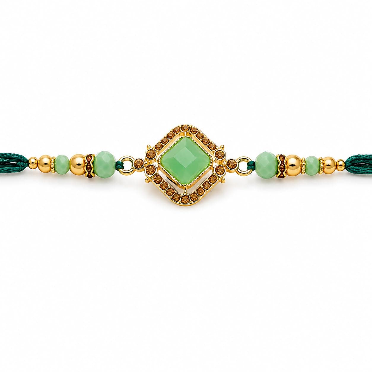 Teal Meenakari Premium Pendant Rakhi