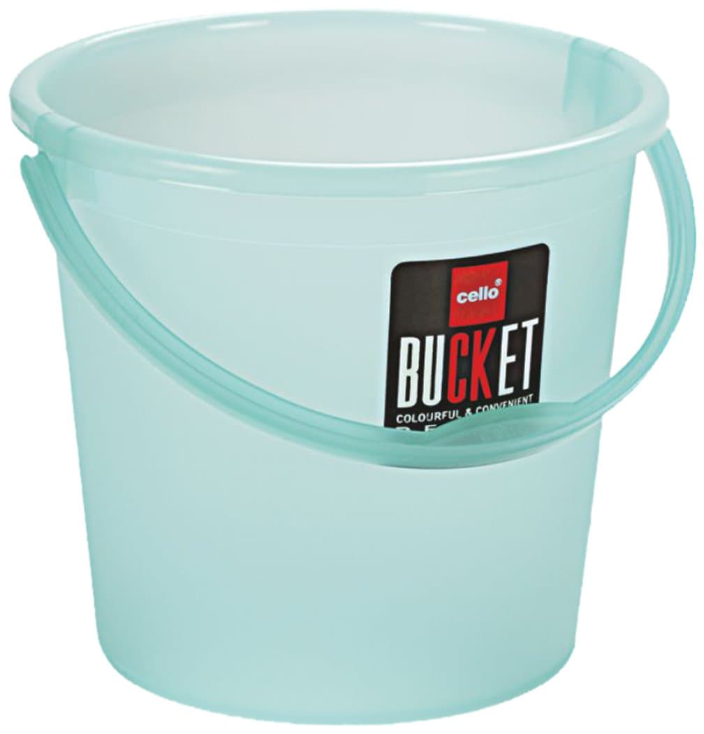 Cello Plastic Frosty Bucket Delux | Light Weight and Easy to Carry | Strong and Durable Buckets | Perfect For Use In Bathrooms, Kitchen & Wet Utility Areas | 5 Litre | Violet/Blue