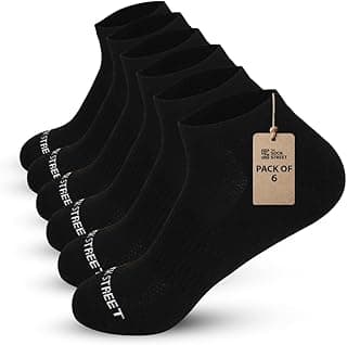 The Sock Street | Sports Ankle Socks for Men Combo Pack | Terry Cushioned Low Cut | Cotton | Gym, Running & Athletic | Odour-Free & Breathable | UK Size 6-11 | Multicolor