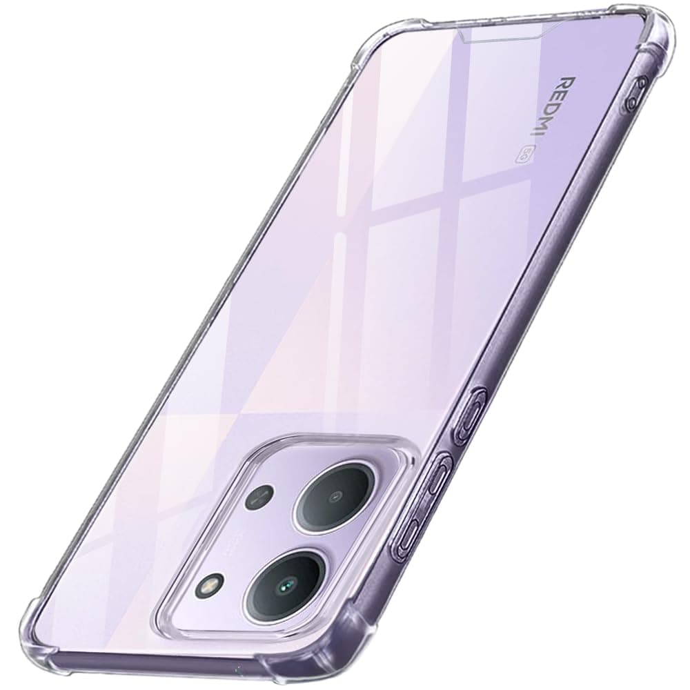 TheGiftKart Crystal Clear Back Cover Case for Mi Redmi 15C 5G | Shock Proof 360° Protection | Hard Clear Back Cover Case for Mi Redmi 15C 5G (PC & TPU, Transparent Bumper)