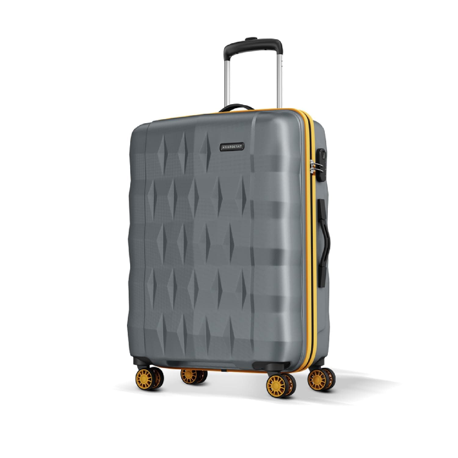 Aristocrat Comet Large Polycarbonate Hard Case 8-Wheel Trolley Bag, Grey