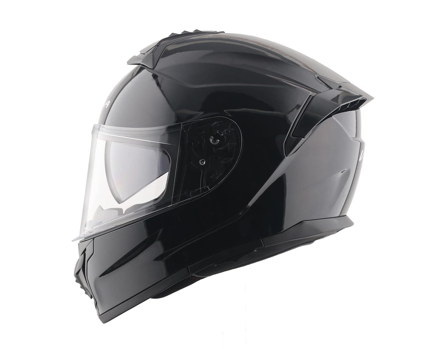 Vega Zap D/V Full Face Motorcycle Helmet with Dual Visor, Shock Absorbing Liner, Comfortable Interior, Lightweight Shell, Aerodynamic Design, and Trendy Black Finish Black-M