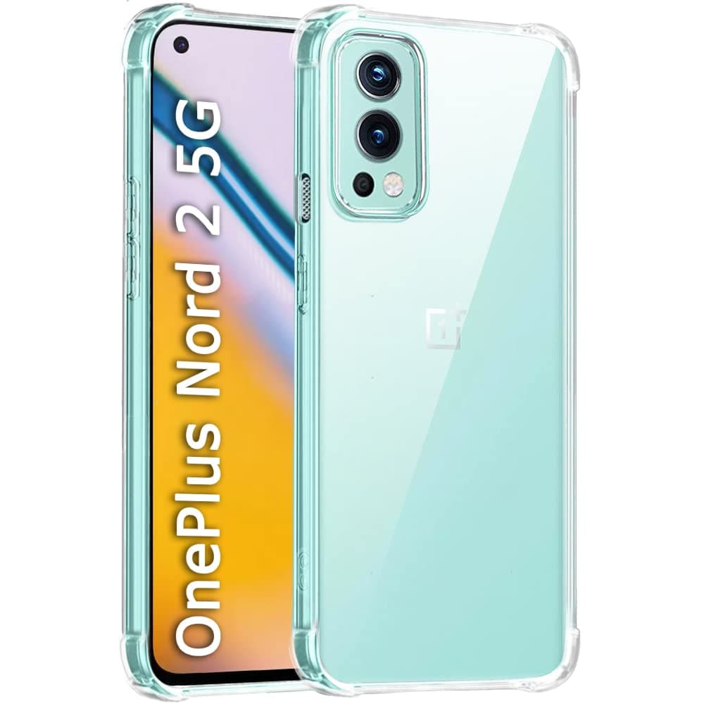 TheGiftKart Crystal Clear Back Cover Case for Oneplus Nord 2 5G / Oneplus Nord 2 5G Pac-Man Edition | Shock Proof 360° Protection | Hard Clear Back Cover Case (PC & TPU, Transparent Bumper)