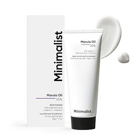 Minimalist Marula Oil 5% Face Moisturizer For Dry Skin With Hyaluronic Acid For Deep Nourishment & Hydration, For Men & Women