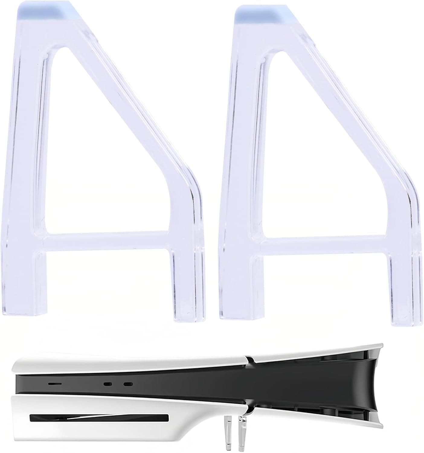 New World Horizontal Stand for PS5 Slim for PS5 Pro,Cooling Feet, Horizontal Placement Bracket Holder for PS5 Slim PS5 Pro Console Flat Horizontal Stand (Disc Edition- Anti-Slip)