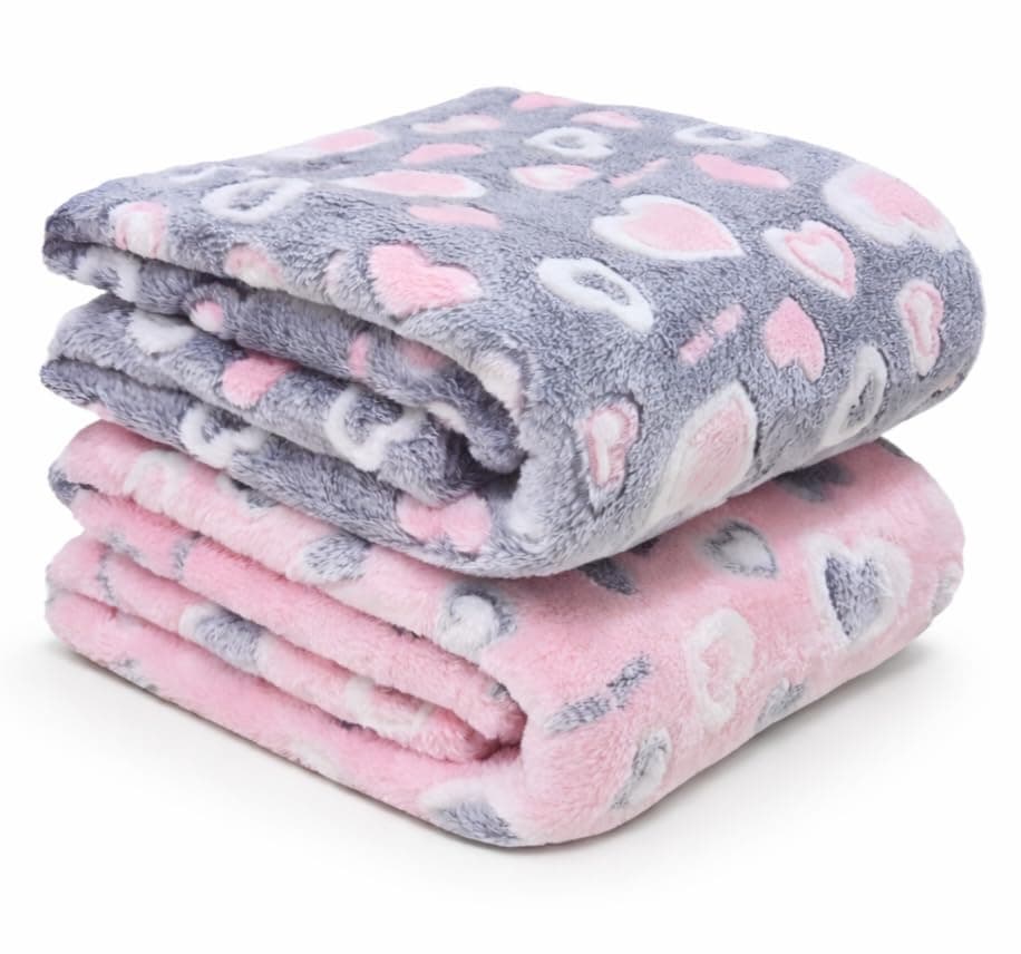 First Kick Luxury Soft Baby Blanket Combo Pack of 100 x 75 cm Premium Fleece Newborn Swaddle Wrap | Baby Bath Towel All Season Blanket for 0-12 Months Crib Stroller Travel Use