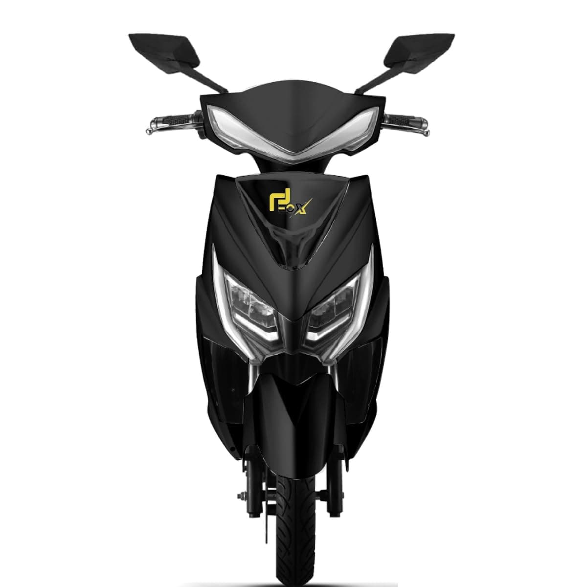 EOX E2 Low Speed Electric Scooter Non RTO with 60-70Km Range, Portable Lithium Battery & Charger (Black Colour)