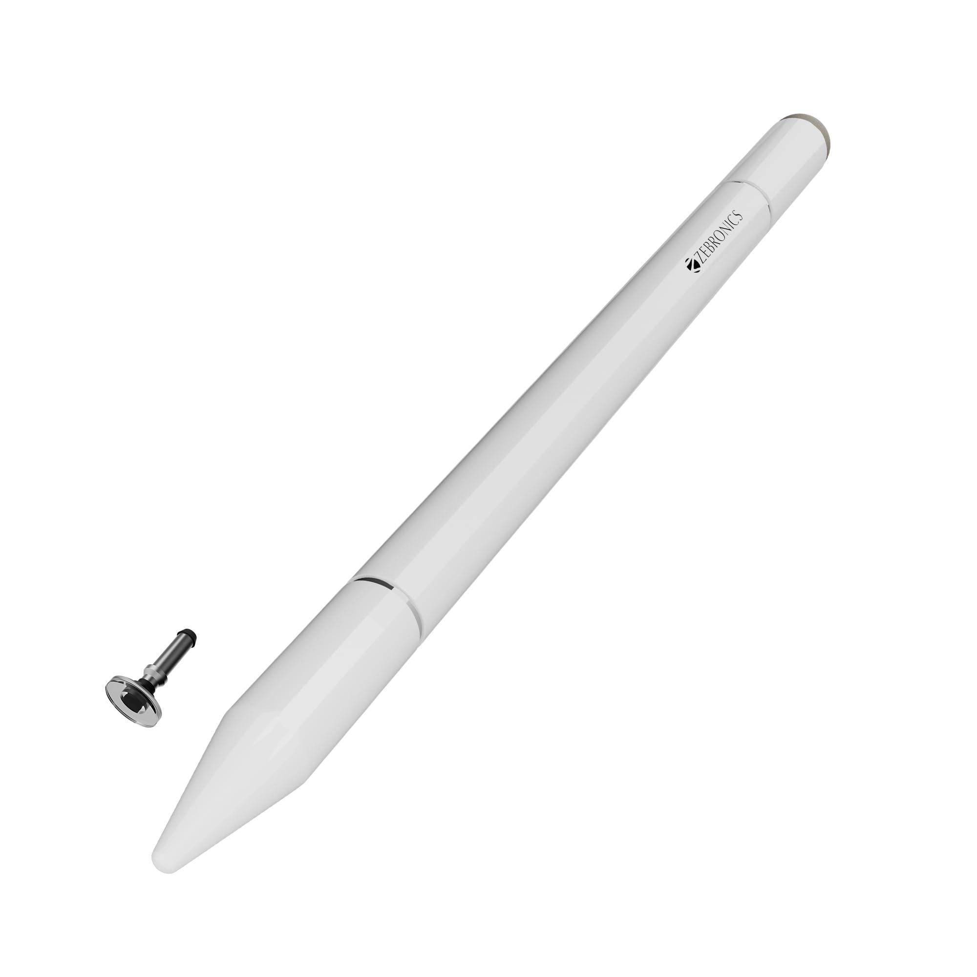 Zebronics 3-in-1 Lightweight Stylus for Touch Screen, Replaceable Disc Tip for Precision, Black Gel Pen for Notes Taking, Magnetic Body, for iPad, iPhone, Android Tablets & Phones (Stylus Lite)