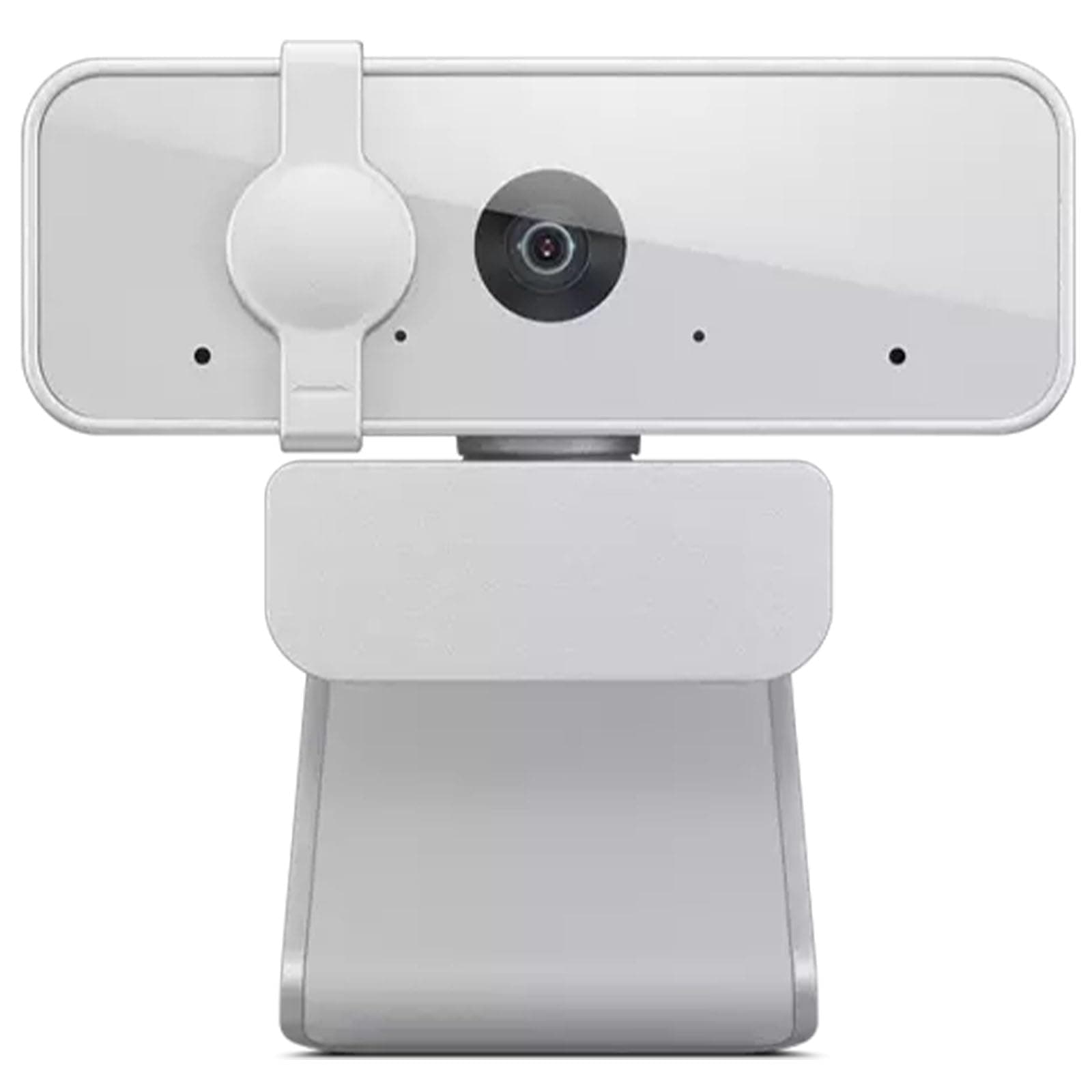 Lenovo 300 FHD Webcam with Full Stereo Dual Built-in Mics | FHD 1080P 2.1 Megapixel CMOS Camera with USB |Ultra-Wide 95° Lens, 4X Digital Zoom | 360 Rotation | Flexible Mount | Cloud Grey